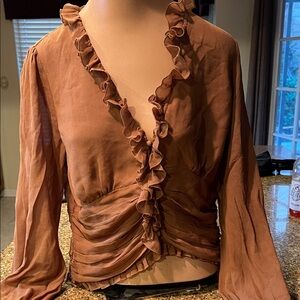 Ruffled Brown Women's Free People